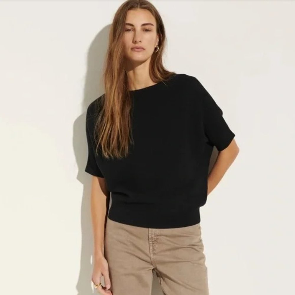 The Reset Essential Pullover in Black, Size S/M